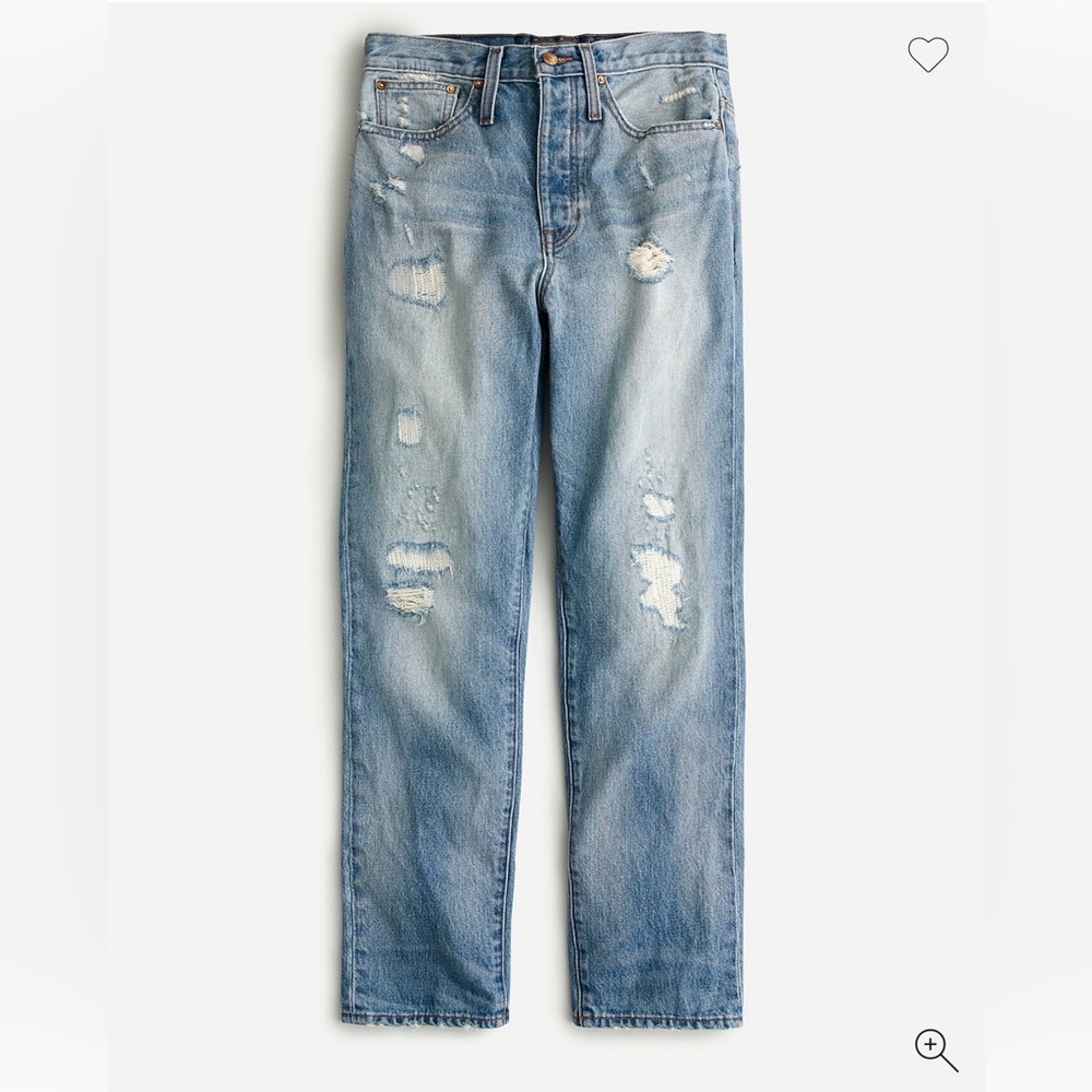 J.Crew rigid boyfriend jean in ripped summer, size 30